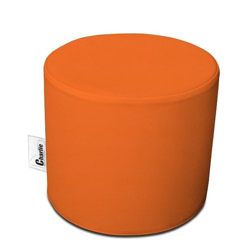 Pouf contemporain - DAVRAY - en simili cuir / rond / déhoussable