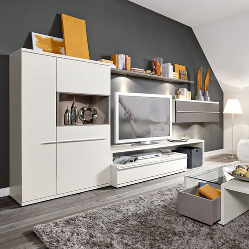 Ensemble TV mural contemporain - KITO - Loddenkemper GmbH & Co. KG - en bois laqué