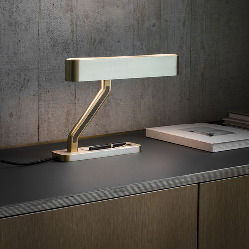 Lampe de table - COLT - BERT FRANK - en laiton / en opale / contemporaine