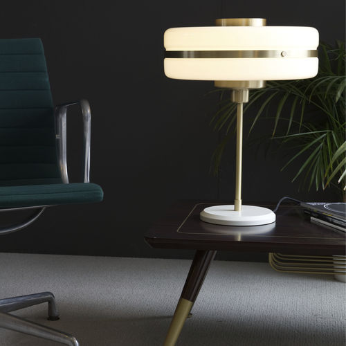 Lampe de table - MASINA - BERT FRANK - en laiton / en verre opalescent / contemporaine