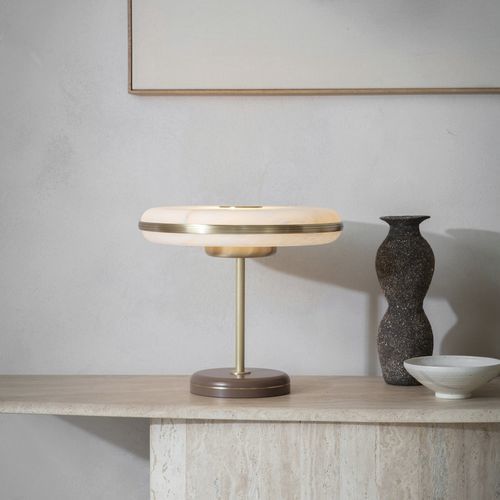 Lampe de table - BERAN - BERT FRANK - en laiton / en albâtre / contemporaine