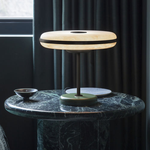 Lampe de table - BERAN  - BERT FRANK - en laiton / en albâtre / contemporaine