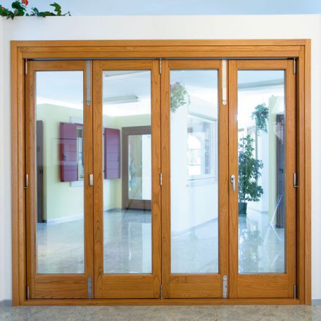 Porte d'intérieur - EURONORM STANDARD - Molaro - en bois / pliante / vitrée