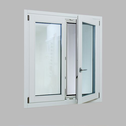 Fenêtre en bois - EUROMIX PLUS 88 - Molaro - en aluminium / battante / à triple vitrage