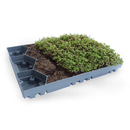 Toiture végétalisée extensive - ECOSEDUM - PURUS PLASTICS - pour toiture inclinée / pour toit-terrasse
