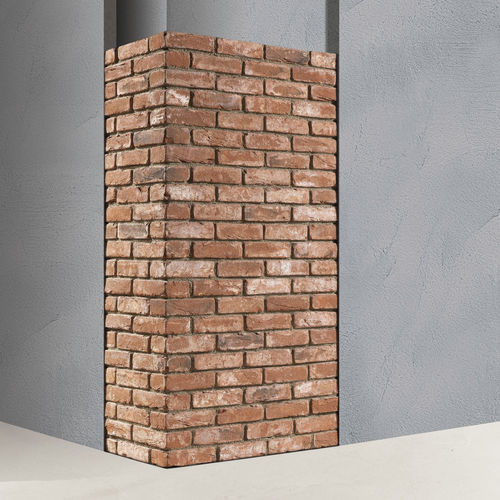 Brique de parement en terracotta - NEW TORRE - Geopietra - extérieur / pour intérieur / à coller