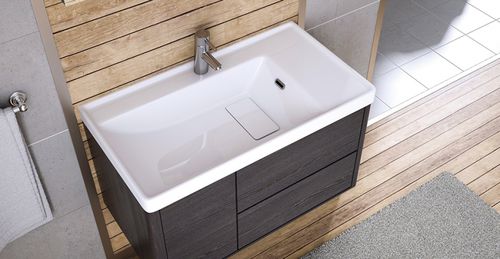 Vasque à encastrer - QUATTRO: 8100/8080/8060 - Lapino Ceramic - en céramique / avec plan intégré / rectangulaire
