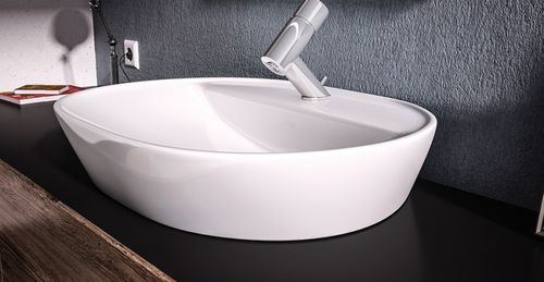 Vasque à poser - ELEGANCE: 4360 - Lapino Ceramic - en céramique / ovale / contemporaine