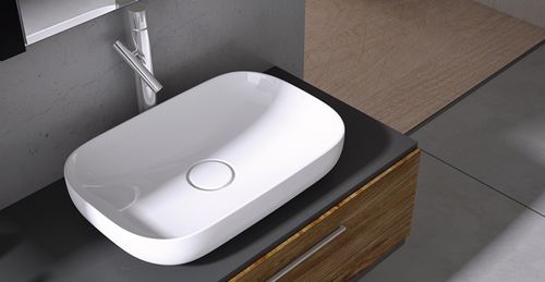 Vasque à poser - PREMIUM: 6260 - Lapino Ceramic - en céramique / rectangulaire / contemporaine