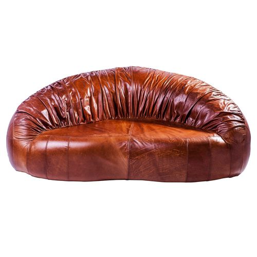 Canapé en arc de cercle - PARIS - EGG DESIGNS - contemporain / en cuir / rouge