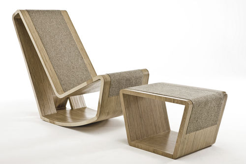 Chauffeuse contemporaine - GOLDILOCKS - EGG DESIGNS - en feutre / en bouleau / avec repose-pieds