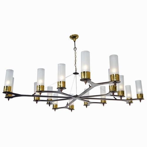 Lustre contemporain - ZARA - EGG DESIGNS - en verre / en laiton / en acier