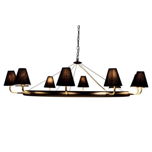 Lustre contemporain - KUBU - EGG DESIGNS - en laiton / en acier / en tissu
