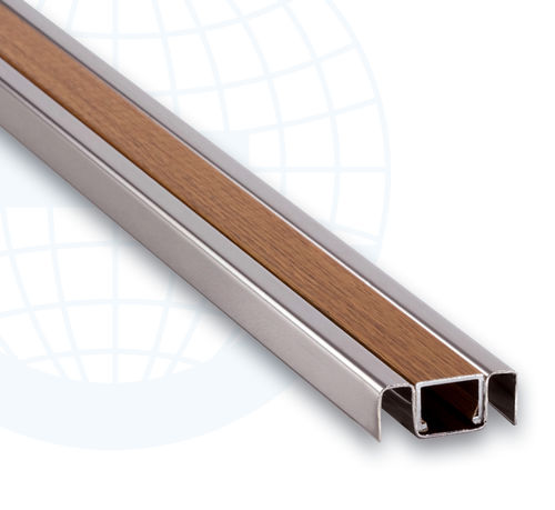 Profilé de séparation en acier inox - EUROLISTELLO 228S - Euroshrink - pour carrelage / avec listel de bois