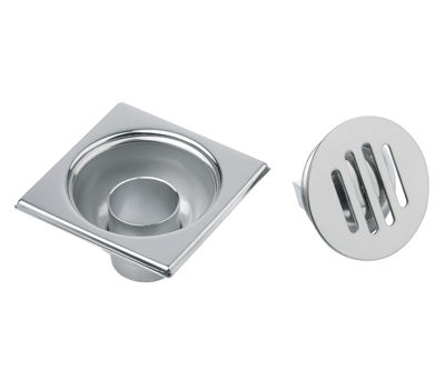 Siphon de sol en inox - 402/40 - Ferplast Srl - pour douche / avec grille / carré