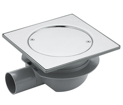Siphon de sol en acier inox - 151/B - Ferplast Srl - pour douche / avec canal latéral / carré
