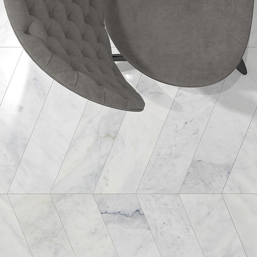 Carrelage en marbre - MUGLA CHEVRON : 64 - Ionic Stone - poli / d'intérieur / de sol