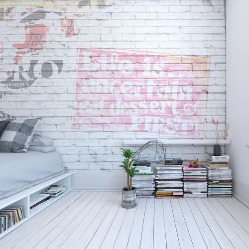 Papier peint contemporain - LIFE IS... - HD WALLS - en textile non-tissé / en vinyle / motif urbain