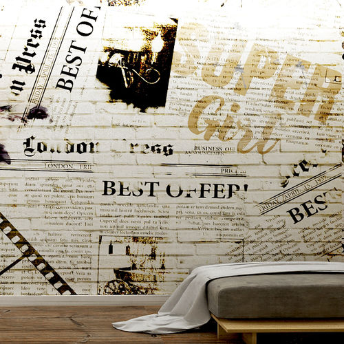 Papier peint contemporain - SUPER GIRL - HD WALLS - en textile non-tissé / en vinyle / motif urbain