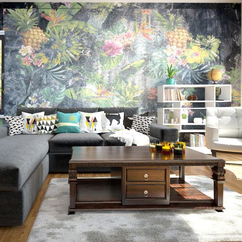 Papier peint contemporain - TROPICAL - HD WALLS - en textile non-tissé / en vinyle / à motif nature