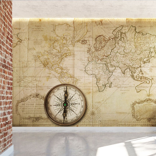 Papier peint vintage - HD-613A - HD WALLS - en vinyle / carte / uni