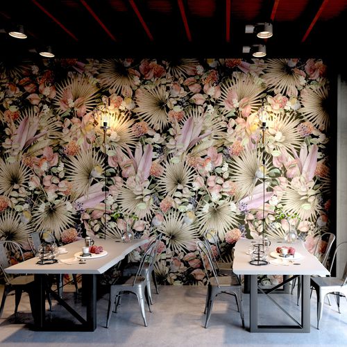Papier peint contemporain - FLOWER MIX - HD WALLS - en textile non-tissé / en soie / en vinyle