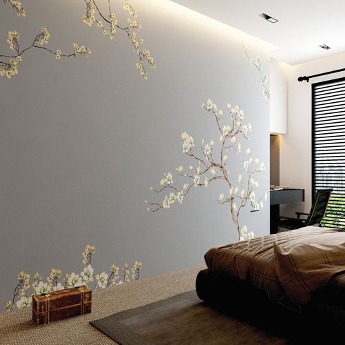 Papier peint contemporain - SPRING BLOSSOM - HD WALLS - en textile non-tissé / en soie / en vinyle