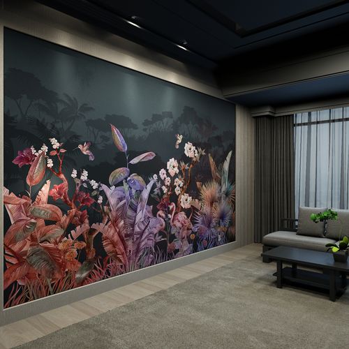 Papier peint contemporain - ENCHANTED FLOWERS - HD WALLS - en textile non-tissé / en soie / en vinyle
