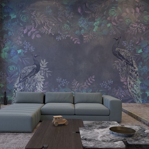 Papier peint contemporain - PAVONA - HD WALLS - en textile non-tissé / en soie / en vinyle