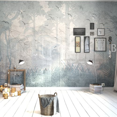 Papier peint contemporain - OLD GARDENS - HD WALLS - en textile non-tissé / en soie / en vinyle