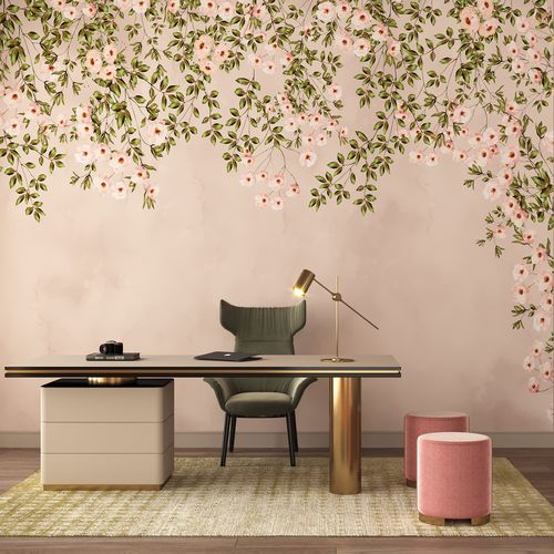 Papier peint contemporain - FLEURS - HD WALLS - en textile non-tissé / en vinyle / en polyester