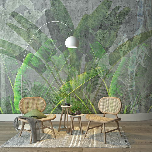 Papier peint contemporain - PIANTA - HD WALLS - en textile non-tissé / en vinyle / en polyester