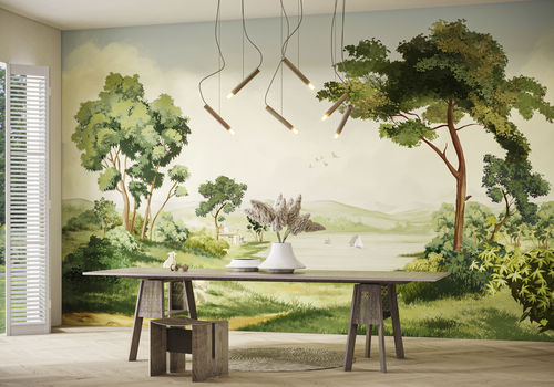 Papier peint design original - LUCENZA - HD WALLS - en vinyle / en polyester / à motif nature