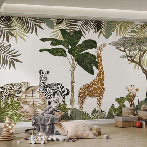 Papier peint contemporain - ZOO-TRIP-HDPG-06 - HD WALLS - en textile non-tissé / en vinyle / à motif animalier