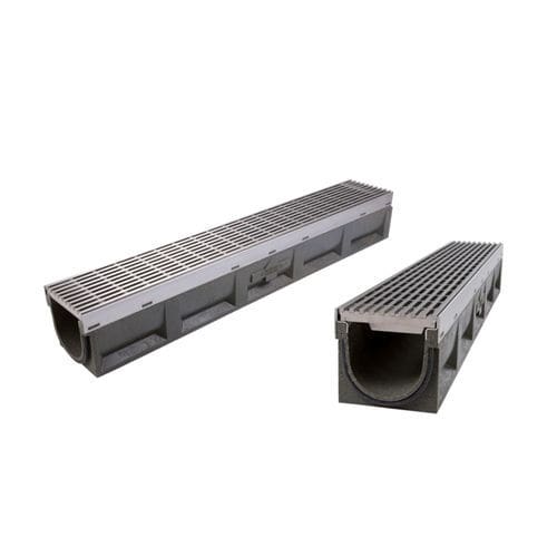 Caniveau à grille - POLY-FORTIS - Richard Brink GmbH & Co KG - pour espace public / de sol / gris