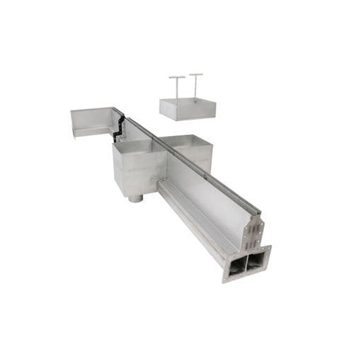 Caniveau à fente - DOUBLE-CHAMBERED - Richard Brink GmbH & Co KG - en acier inox / pour espace public / de sol