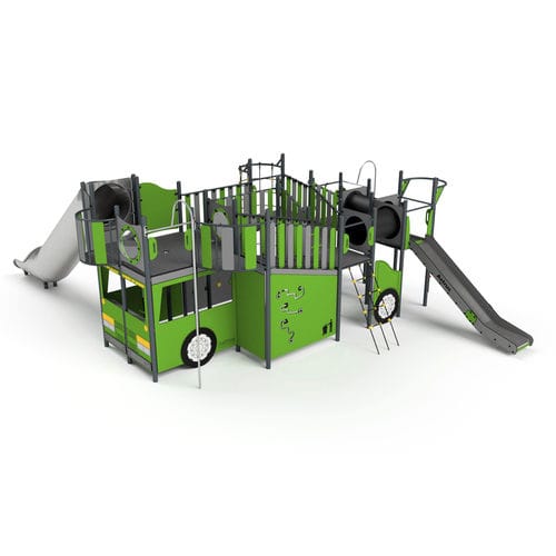 Structure de jeu pour aire de jeux - 3113S GARBAGE TRUCK - Astrus Playgrounds - en acier / en HDPE / modulaire