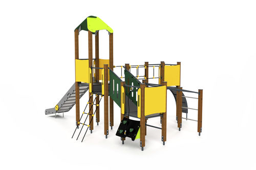Structure de jeu pour aire de jeux - 10016 - Astrus Playgrounds - en acier / en bois / en HDPE