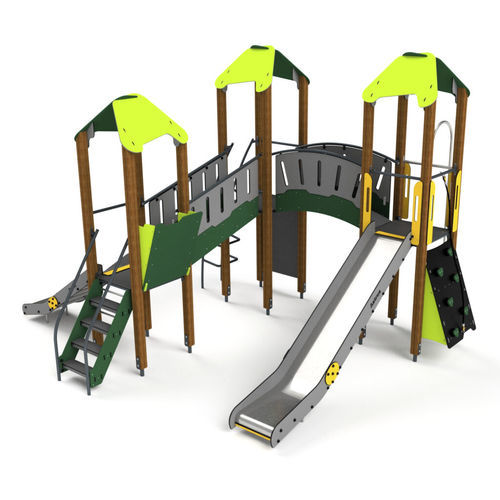Structure de jeu pour aire de jeux - 10023 - Astrus Playgrounds - en bois / en métal / en HDPE