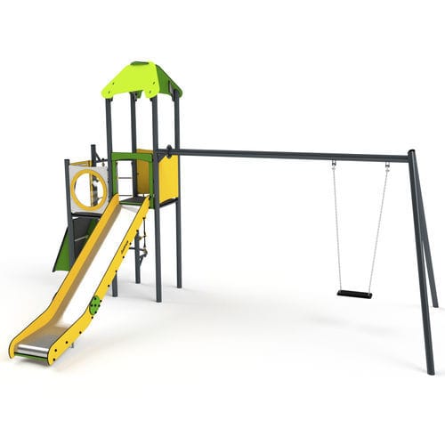Structure de jeu pour aire de jeux - 11023 - Astrus Playgrounds - en métal / en HDPE / modulaire
