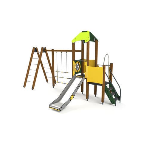 Structure de jeu pour aire de jeux - 10028 - Astrus Playgrounds - en métal / en bois / en HDPE