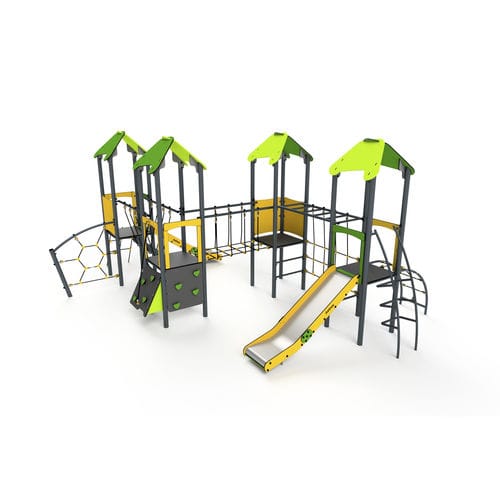 Structure de jeu pour aire de jeux - 11034 - Astrus Playgrounds - en métal / en PEHD / modulaire