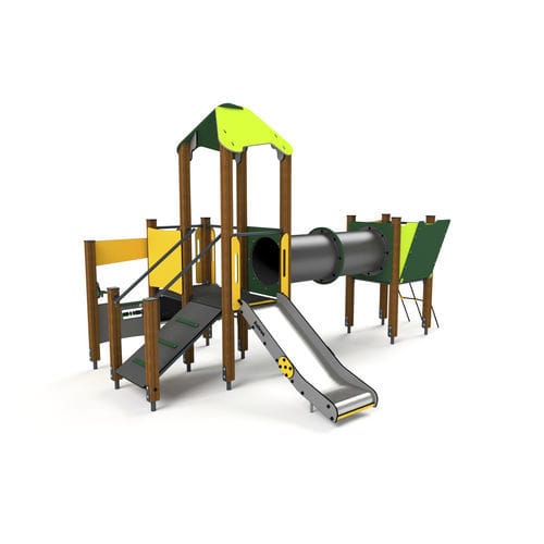 Structure de jeu pour aire de jeux - 10031 - Astrus Playgrounds - en métal / en bois / en HDPE