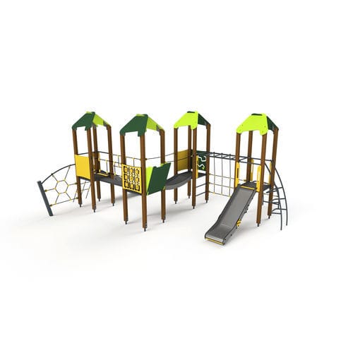 Structure de jeu pour aire de jeux - 10033 - Astrus Playgrounds - en métal / en bois / en HDPE