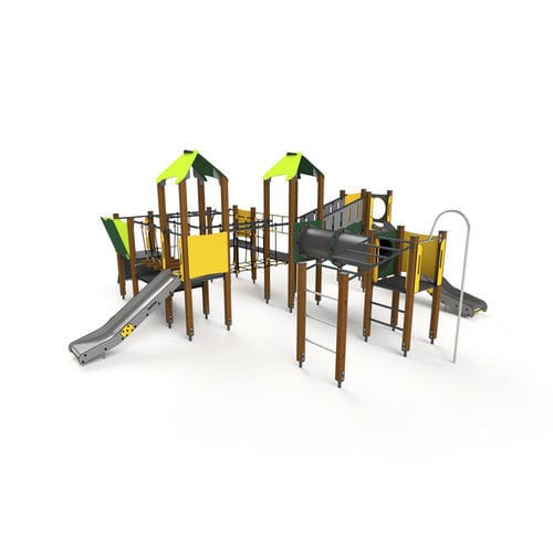 Structure de jeu pour aire de jeux - 10038 - Astrus Playgrounds - en métal / en bois / en HDPE