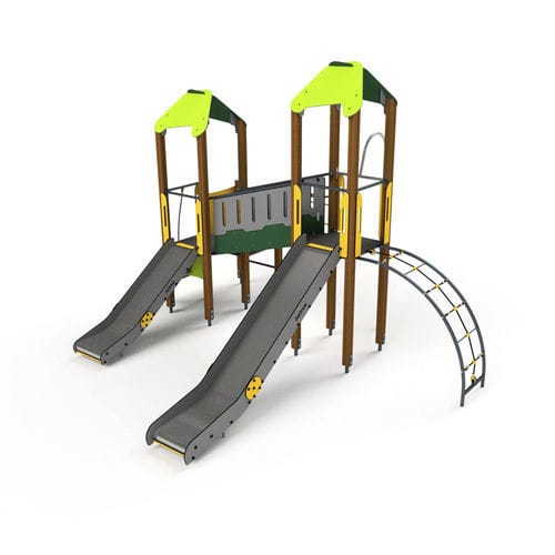 Structure de jeu pour aire de jeux - 10042 - Astrus Playgrounds - en métal / en bois / en HDPE