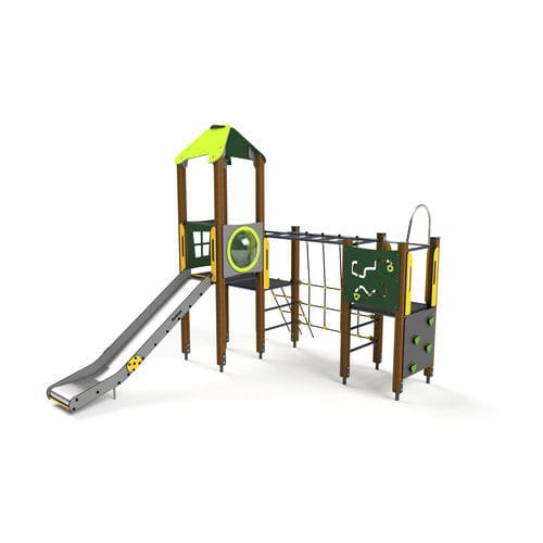 Structure de jeu pour aire de jeux - 10043 - Astrus Playgrounds - en métal / en bois / en HDPE