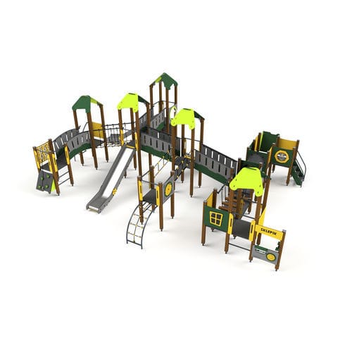 Structure de jeu pour aire de jeux - 10045 - Astrus Playgrounds - en métal / en bois / en HDPE