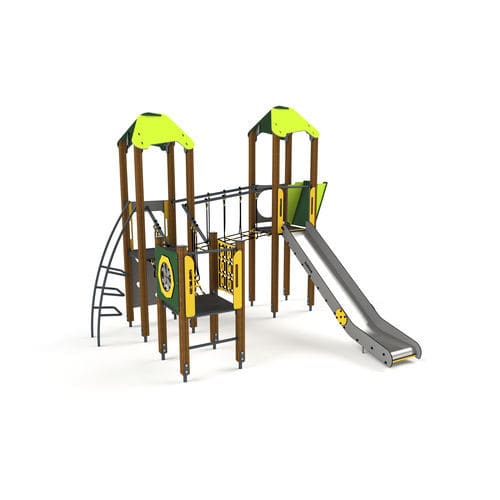 Structure de jeu pour aire de jeux - 10046 - Astrus Playgrounds - en métal / en bois / en HDPE