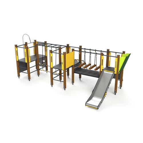 Structure de jeu pour aire de jeux - 10050 - Astrus Playgrounds - en bois / en HDPE / modulaire